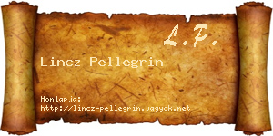 Lincz Pellegrin névjegykártya